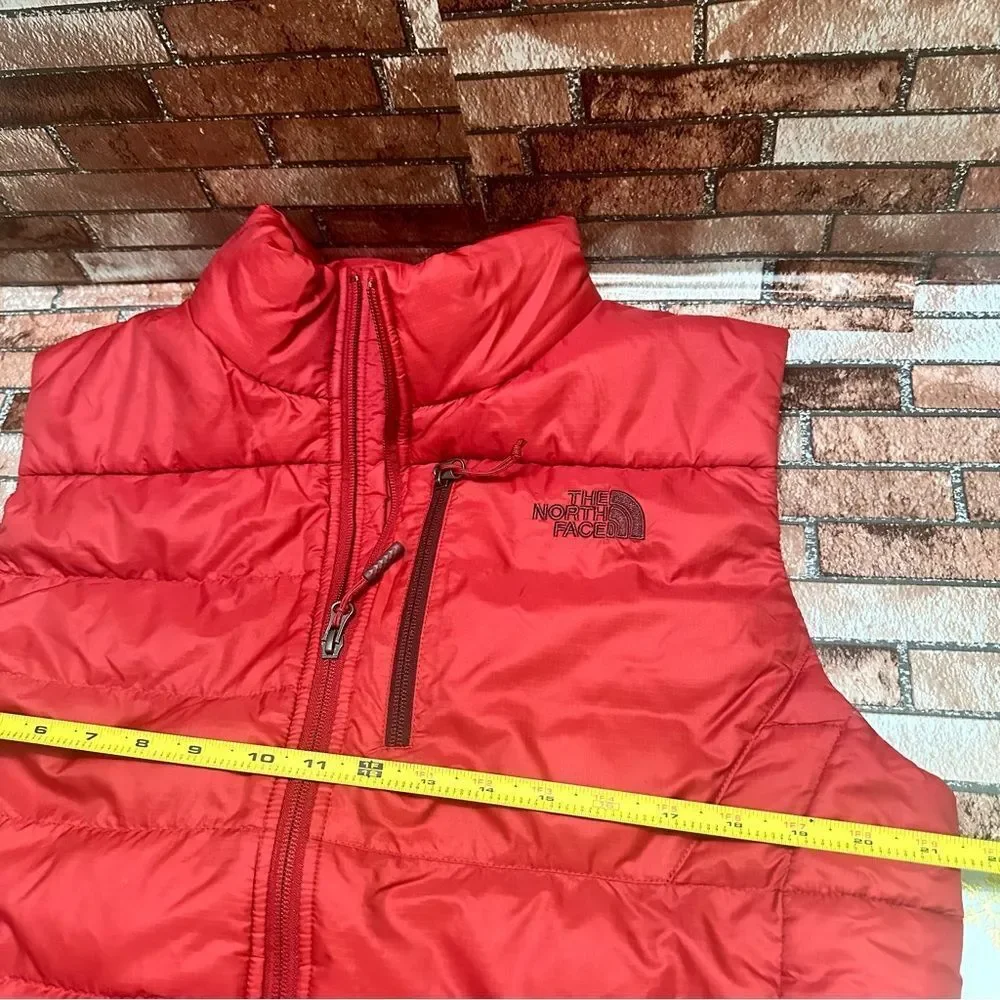 The North Face Puffer Red Full zip Vest M